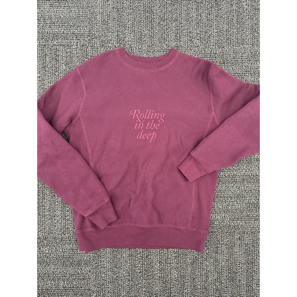 Adele Sweater Womens XS Burundy Rolling in the Deep Music Cozy Sweathirt